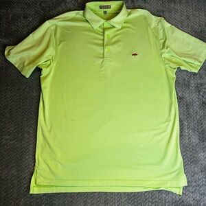Peter Millar Men's Light Green Polo Shirt Royal Poinciana Golf Club Size L